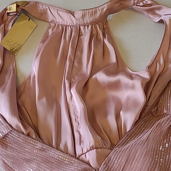 SZ6 NWT H&M Sequined Halter Dress - Picture 10 of 12